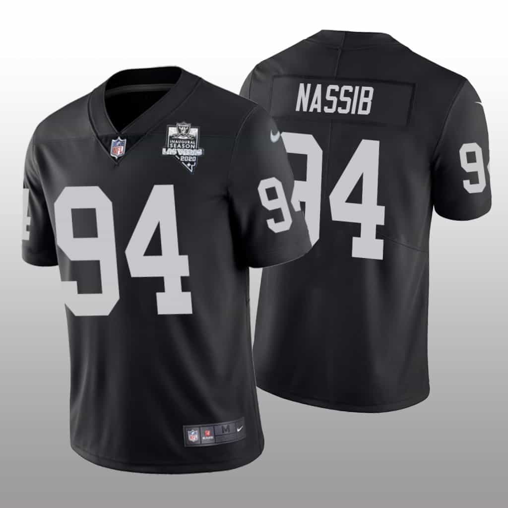 Las Vegas Raiders #4 Carl Nassib Vapor Limited Jersey Black Inaugural Jersey