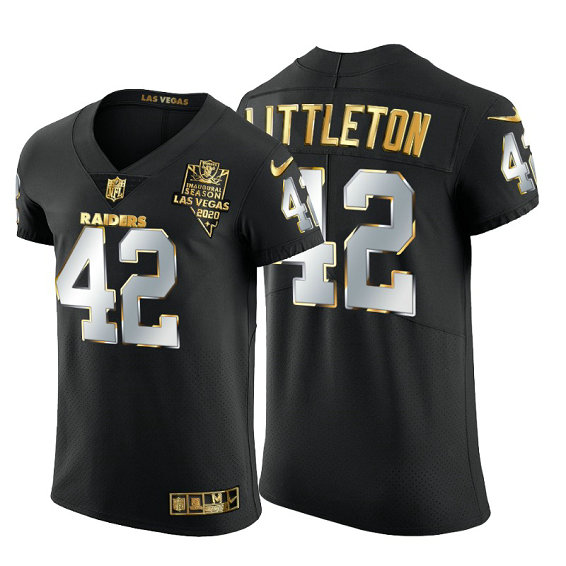 Las Vegas Raiders #42 Cory Littleton Men's Nike Black Edition Vapor Untouchable Elite NFL Jersey