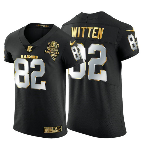 Las Vegas Raiders #82 Jason Witten Men's Nike Black Edition Vapor Untouchable Elite NFL Jersey