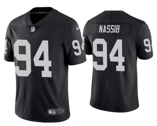 Las Vegas Raiders #94 Carl Nassib Vapor Limited Black Jersey