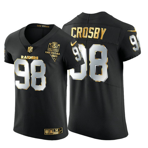 Las Vegas Raiders #98 Maxx Crosby Men's Nike Black Edition Vapor Untouchable Elite NFL Jersey