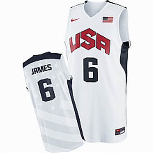 LeBron James 2012 USA Basketball white Jersey