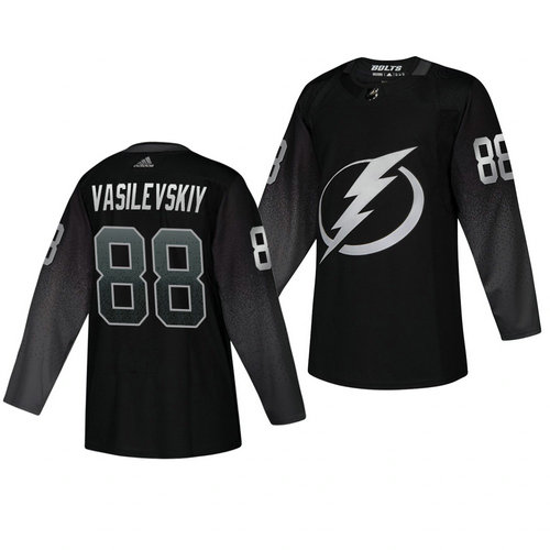 Lightning #88 Andrei Vasilevskiy Alternate Black Stitched Jersey