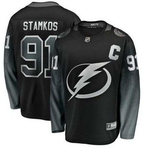 Lightning 91 Steven Stamkos Black Alternate Adidas Jersey