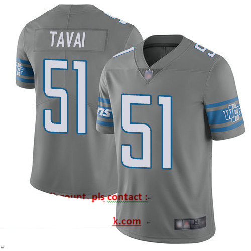 Lions #51 Jahlani Tavai Gray Youth Stitched Football Limited Rush Jersey