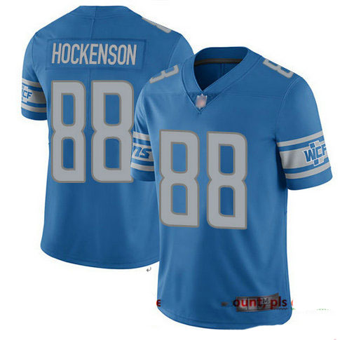 Lions #88 T.J. Hockenson Light Blue Team Color Youth Stitched Football Vapor Untouchable Limited Jersey