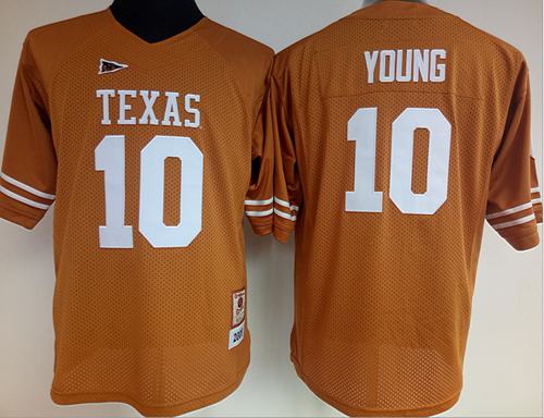 Longhorns #10 Vince Young Orange Women's Stitched NCAA Jersey