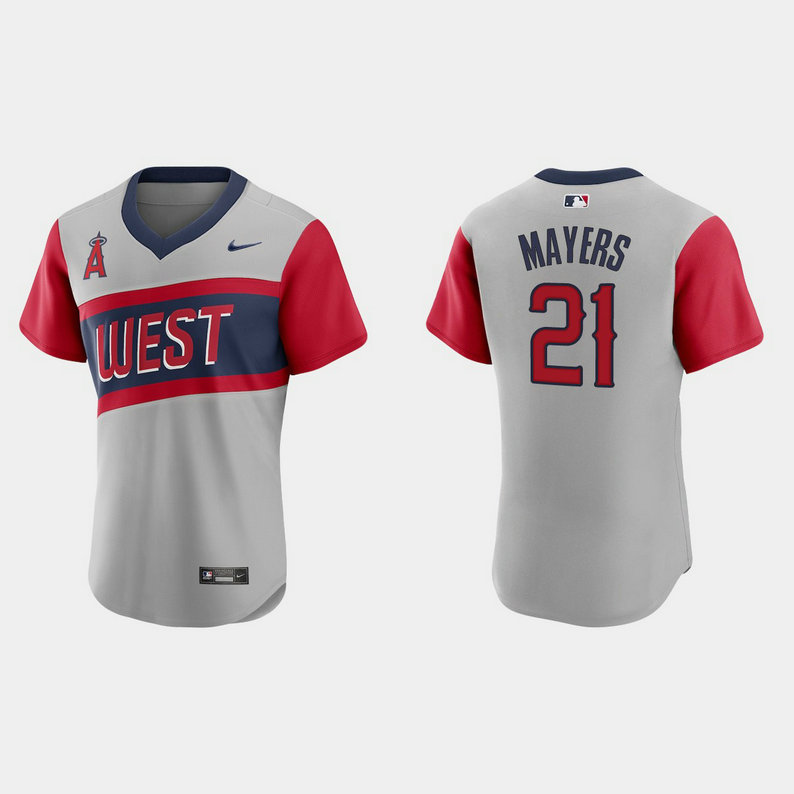 Los Angeles Angels #21 Mike Mayers Men's Nike Gray 2021 Little League Classic Authentic MLB Jersey