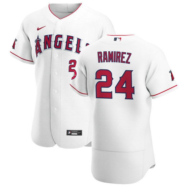 Los Angeles Angels #24 Noe Ramirez Men's Nike White Home 2020 Authentic Player MLB Jersey