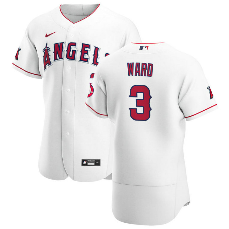 Los Angeles Angels #3 Taylor Ward Men's Nike White Home 2020 Authentic Player MLB Jersey