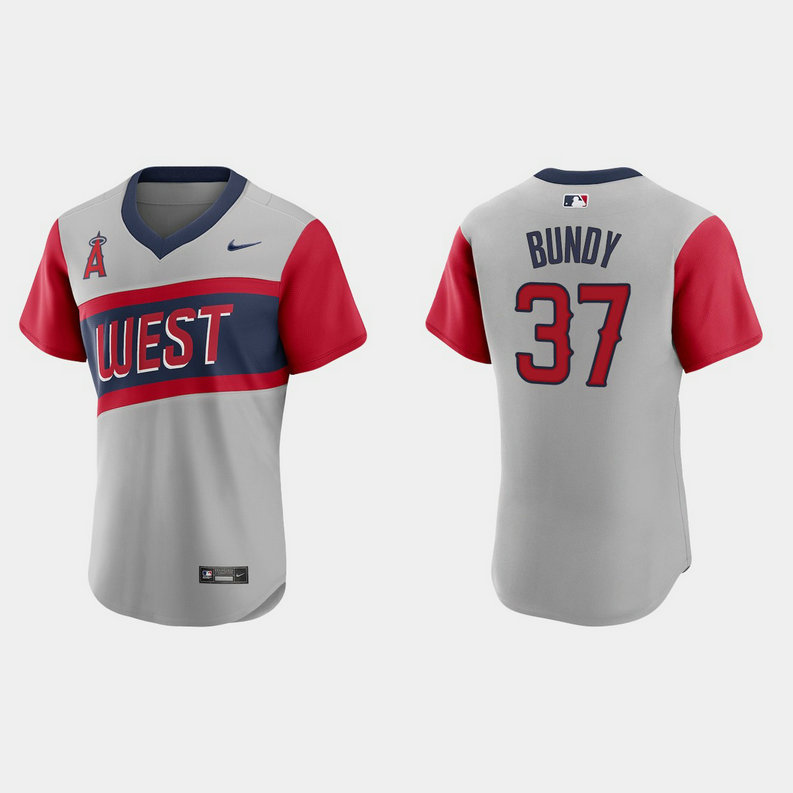 Los Angeles Angels #37 Dylan Bundy Men's Nike Gray 2021 Little League Classic Authentic MLB Jersey