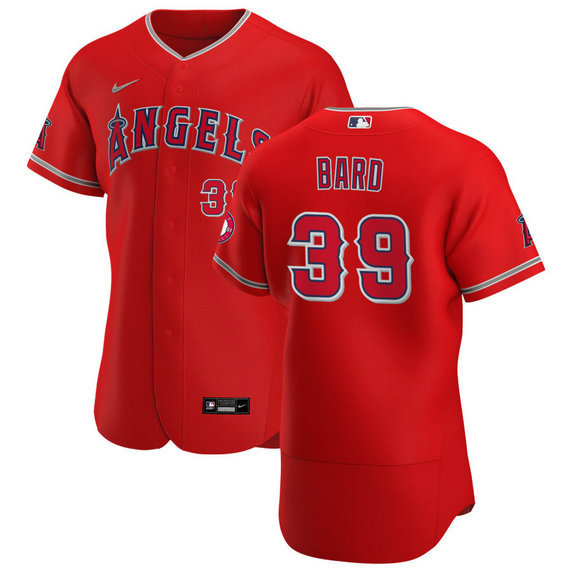 Los Angeles Angels #39 Luke Bard Men's Nike Red Alternate 2020 Authentic Player MLB Jersey