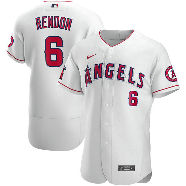 Los Angeles Angels #6 Anthony Rendon Men's Nike White Authentic Player MLB Jersey