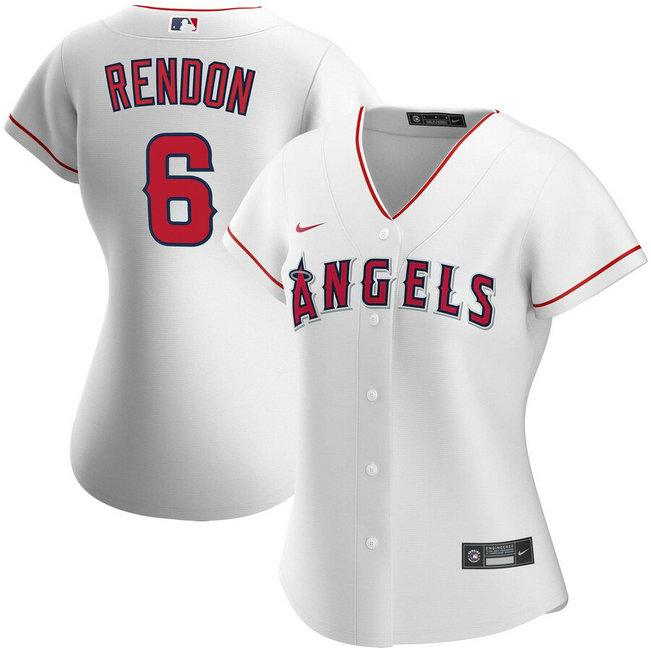 Los Angeles Angels #6 Anthony Rendon Nike Women's Home 2020 MLB Player Jersey White