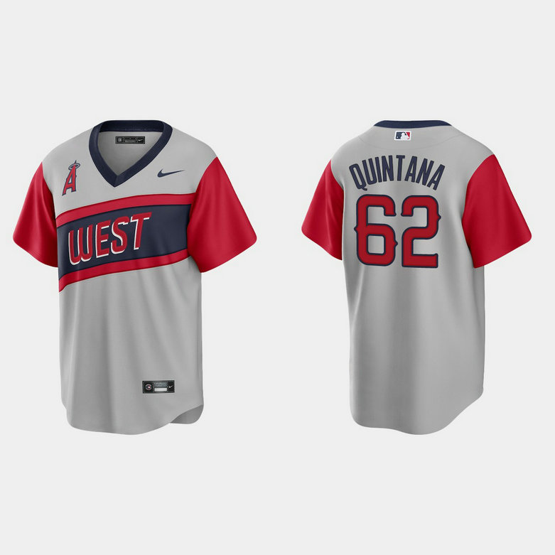 Los Angeles Angels #62 Jose Quintana Men's Nike Gray 2021 Little League Classic Game MLB Jersey