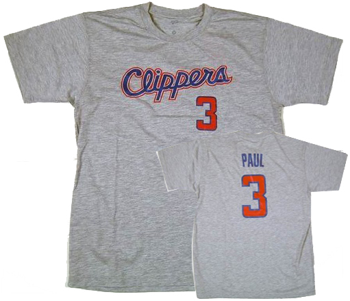 Los Angeles Clippers 3# Chris Paul grey T Shirts