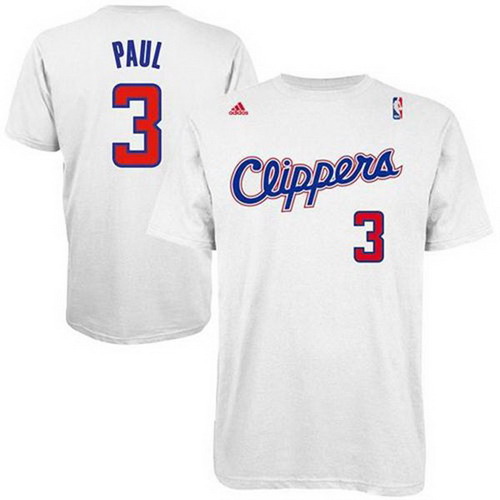 Los Angeles Clippers 3# Chris Paul white T Shirts