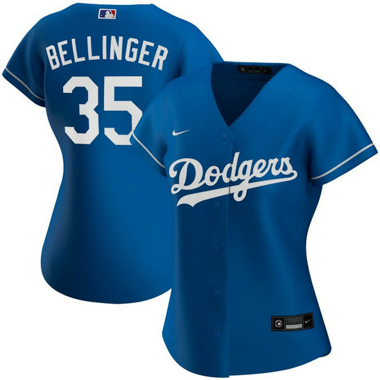 Los Angeles Dodgers #35 Cody Bellinger Nike Women's Alternate 2020 MLB Player Jersey Royal