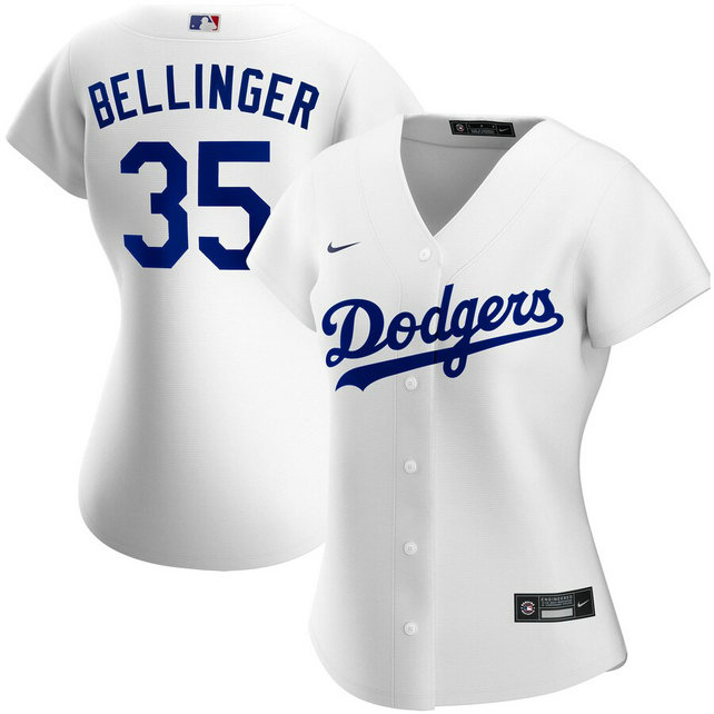 Los Angeles Dodgers #35 Cody Bellinger Nike Women's Home 2020 MLB Player Jersey White