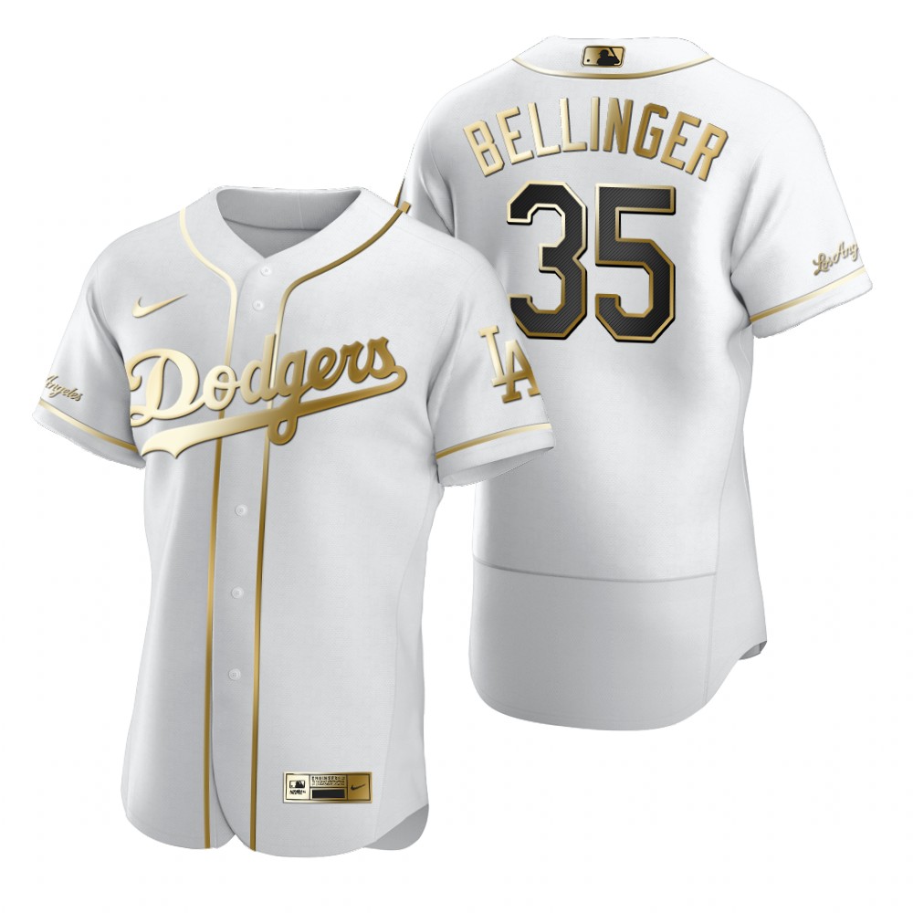 Los Angeles Dodgers #35 Cody Bellinger White Nike Men's Authentic Golden Edition MLB Jersey