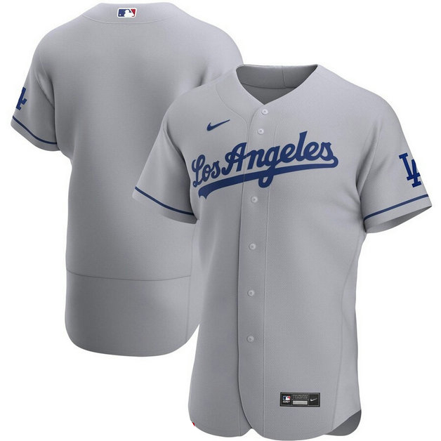 Los Angeles Dodgers Men's Nike Gray Road 2020 Authentic Official Team MLB Jersey