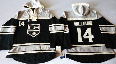 Los Angeles Kings 14 Justin Williams Black Sawyer Hooded Sweatshirt NHL Jersey