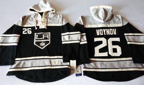 Los Angeles Kings 26 Slava Voynov Black Sawyer Hooded Sweatshirt NHL Jersey