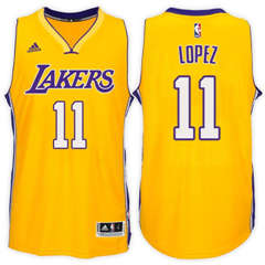 Los Angeles Lakers #11 Brook Lopez Home Gold New Swingman Stitched NBA Jersey