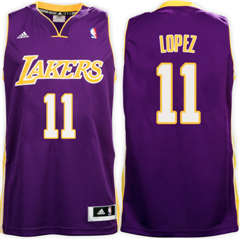 Los Angeles Lakers #11 Brook Lopez Road Purple New Swingman Stitched NBA Jersey