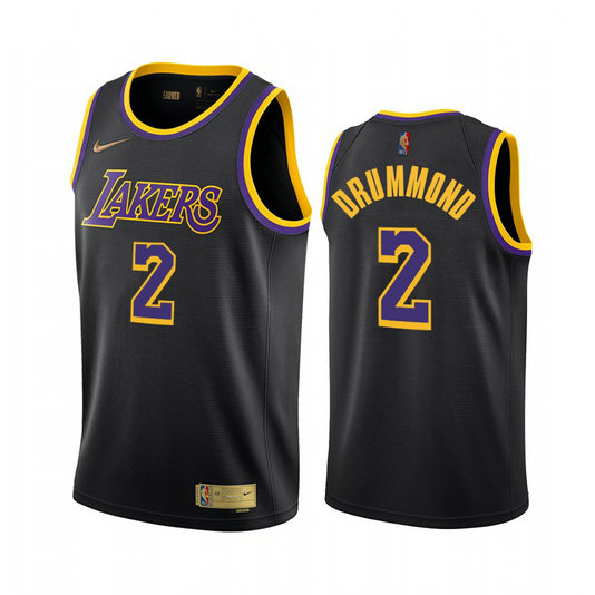 Los Angeles Lakers #2 Andre Drummond Black NBA Swingman 2020-21 Earned Edition Jersey