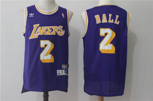 Los Angeles Lakers #2 Lonzo Ball purple Jersey