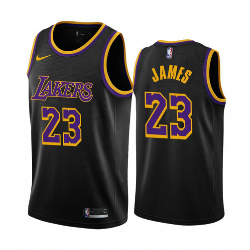 Los Angeles Lakers #23 LeBron James Black NBA Swingman 2020-21 Earned Edition Jersey