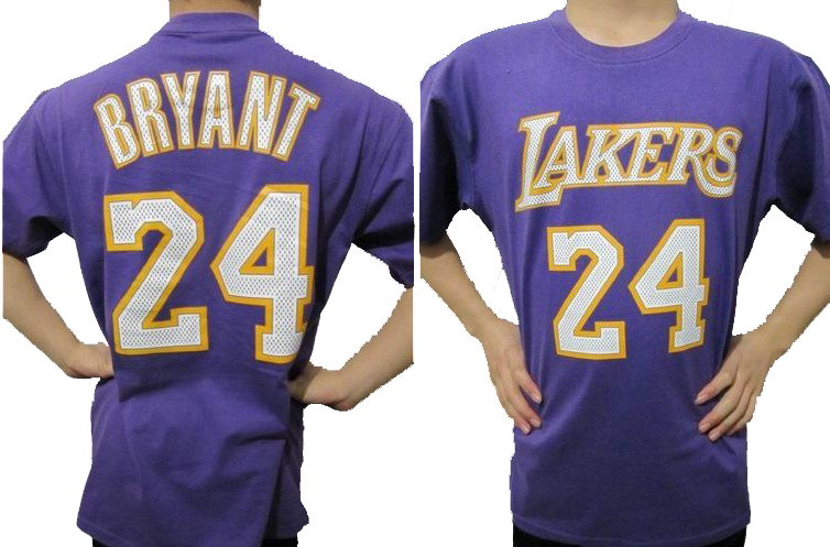 Los Angeles Lakers #24 Kobe Bryant purple T Shirts