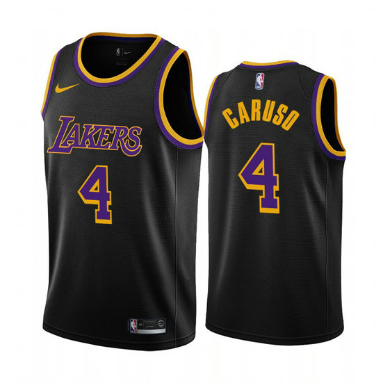 Los Angeles Lakers #4 Alex Caruso Black NBA Swingman 2020-21 Earned Edition Jersey