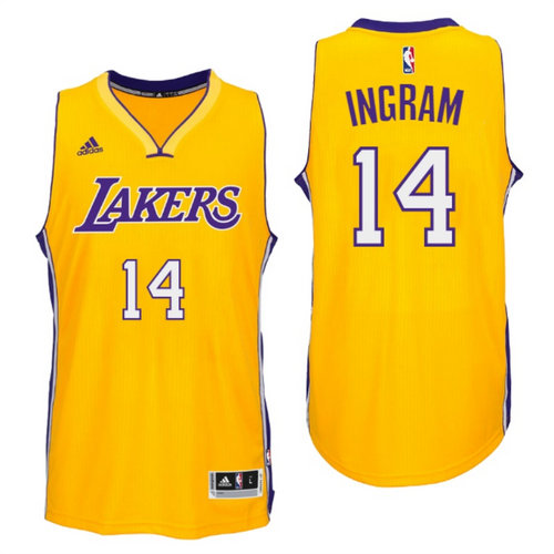 Los Angeles Lakers 14 Brandon Ingram 2016 New Swingman Home Gold Jersey