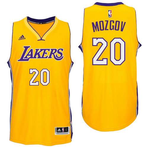 Los Angeles Lakers 20 Timofey Mozgov Home Gold New Swingman Jersey