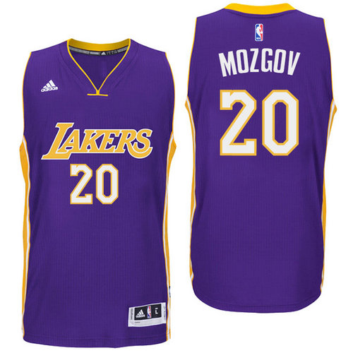 Los Angeles Lakers 20 Timofey Mozgov Road Purple New Swingman Jersey