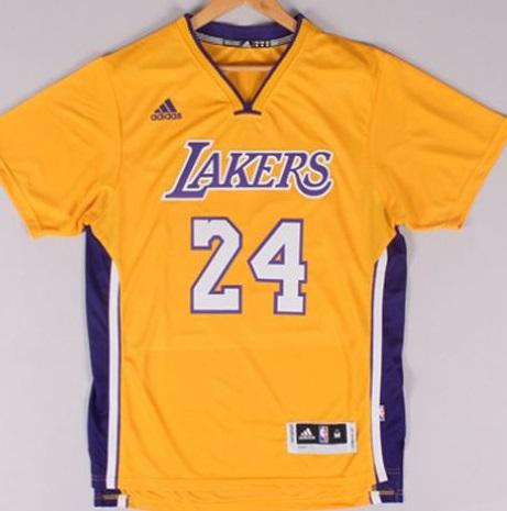 Los Angeles Lakers 24 Kobe Bryant Gold Alternate NBA Jersey