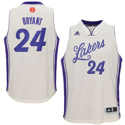 Los Angeles Lakers 24 Kobe Bryant White 2015-2016 Christmas Day NBA Jersey