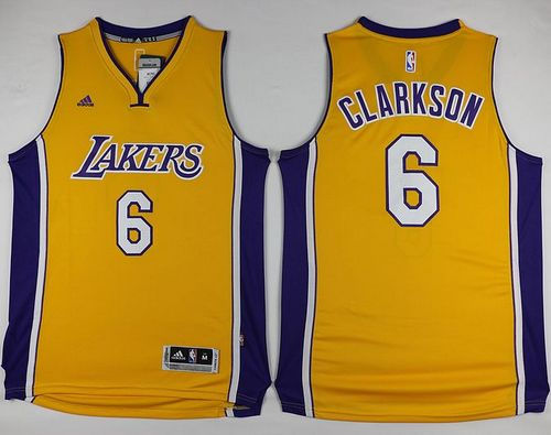 Los Angeles Lakers 6 Jordan Clarkson Yellow NBA Jersey