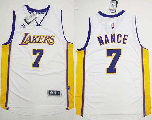 Los Angeles Lakers 7 Larry Nance White NBA Jersey