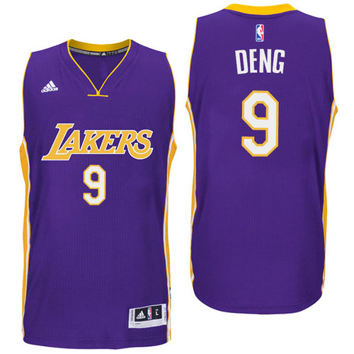 Los Angeles Lakers 9 Luol Deng Road Purple New Swingman Jersey