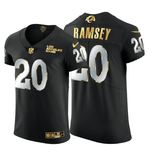 Los Angeles Rams #20 Jalen Ramsey Men's Nike Black Edition Vapor Untouchable Elite NFL Jersey