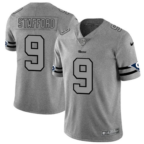 Los Angeles Rams #9 Matthew Stafford Men's Nike Gray Gridiron II Vapor Untouchable Limited NFL Jersey