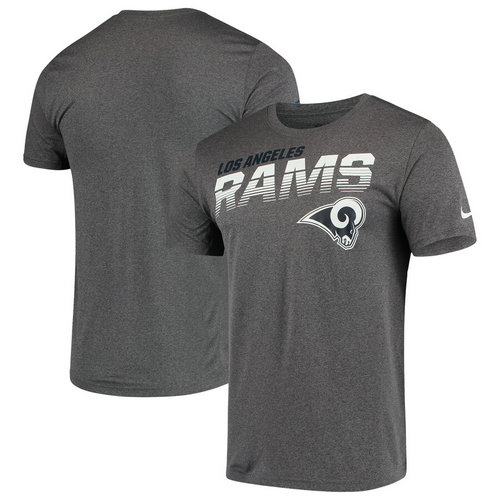 Los Angeles Rams Nike Sideline Line Of Scrimmage Legend Performance T-Shirt Heathered Gray