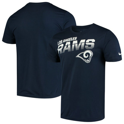 Los Angeles Rams Nike Sideline Line Of Scrimmage Legend Performance T-Shirt Navy
