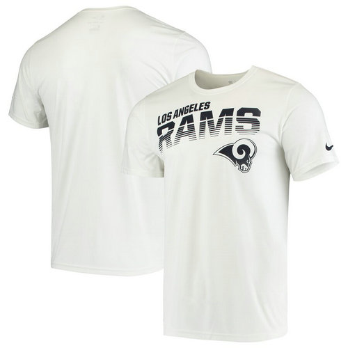 Los Angeles Rams Nike Sideline Line Of Scrimmage Legend Performance T-Shirt White