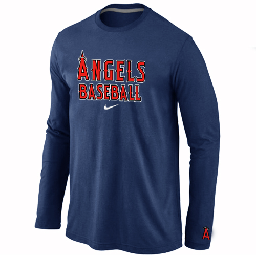 Los Angels of Anaheim Long Sleeve T-Shirt D.Blue