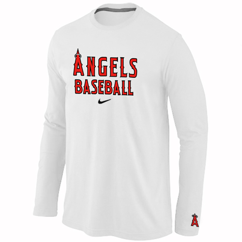 Los Angels of Anaheim Long Sleeve T-Shirt White