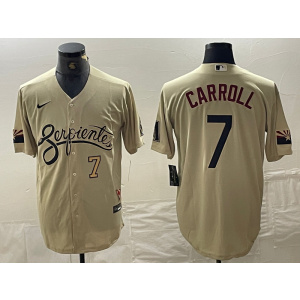 MLB Diamondbacks 7 Corbin Carroll Cream City Nike Cool Base Men Jersey